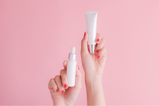 image of comparing tubes of adapalene vs azelaic acid