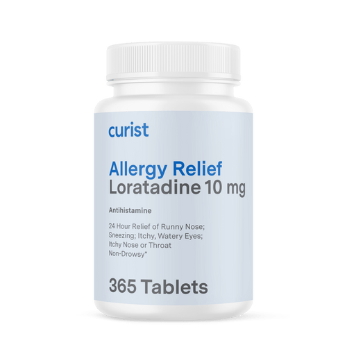 curist allergy relief loratadine 10 mg 365 count bottle image