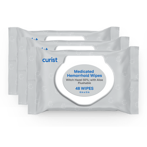 Medicated Wipes for Hemorrhoids with Witch Hazel & Aloe, 144 wipes