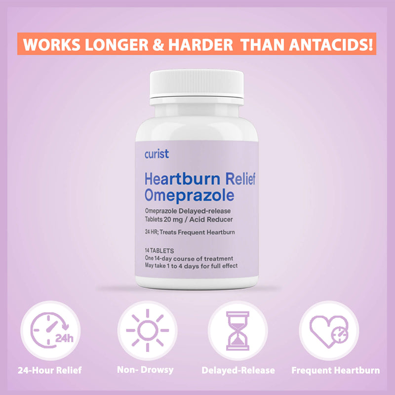 curist heartburn relief tablets - generic prilosec - for frequent heartburn